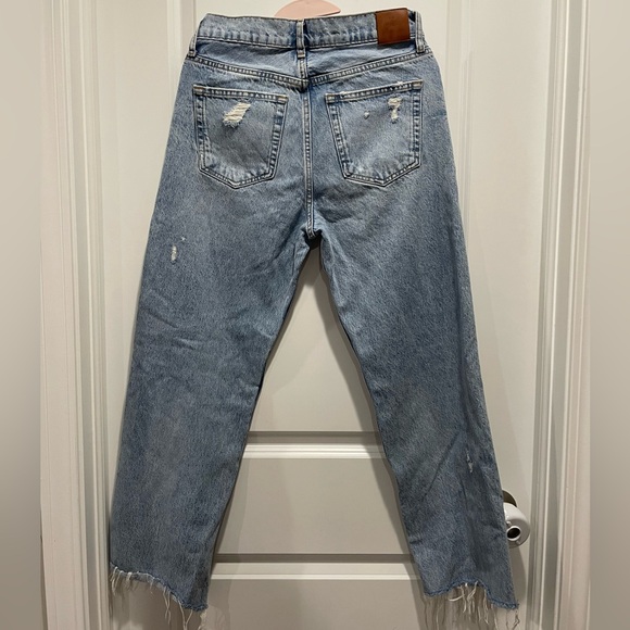 Anine Bing Gavin Distressed Straight Jeans Size 26 - Picture 7 of 10